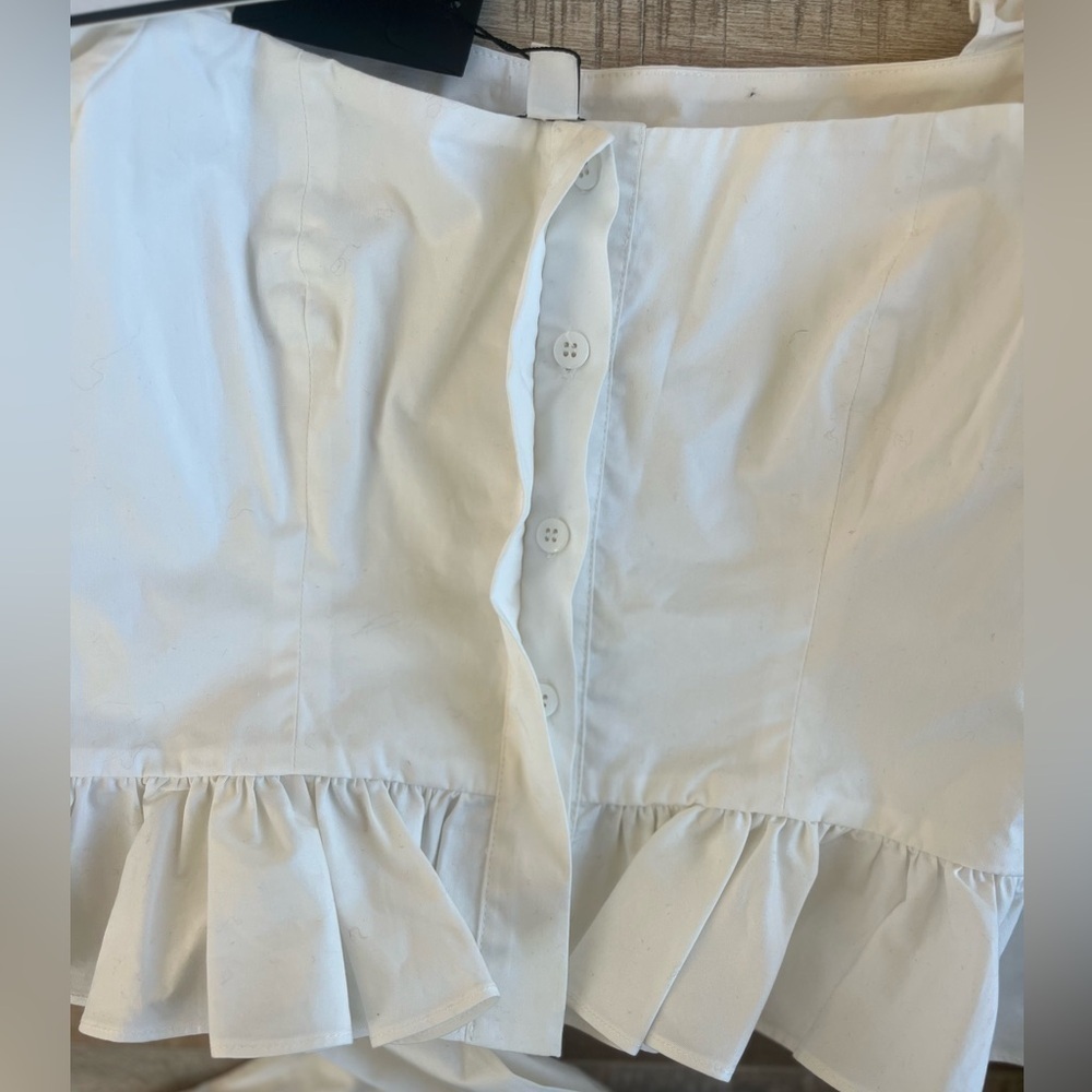 NWT Shona Joy Caterina cropped balloon sleeve size US2 - Picture 8 of 10